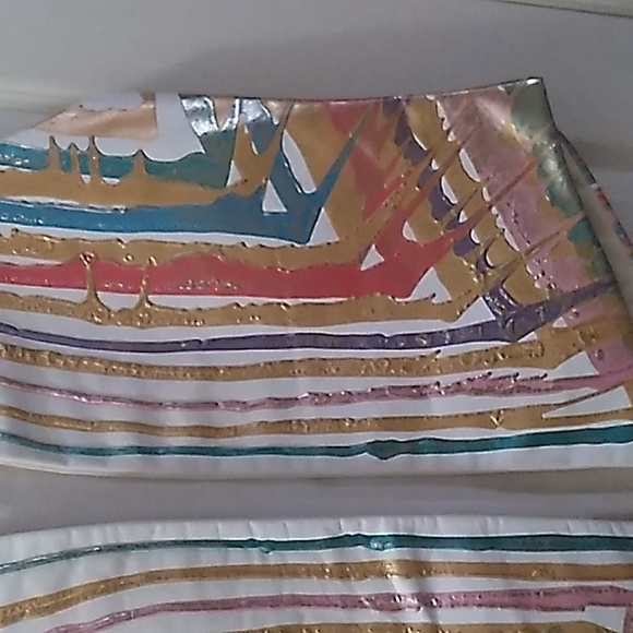 Terry & Toni Vintage 80s Hand Painted Leather Vest - Picture 5 of 14